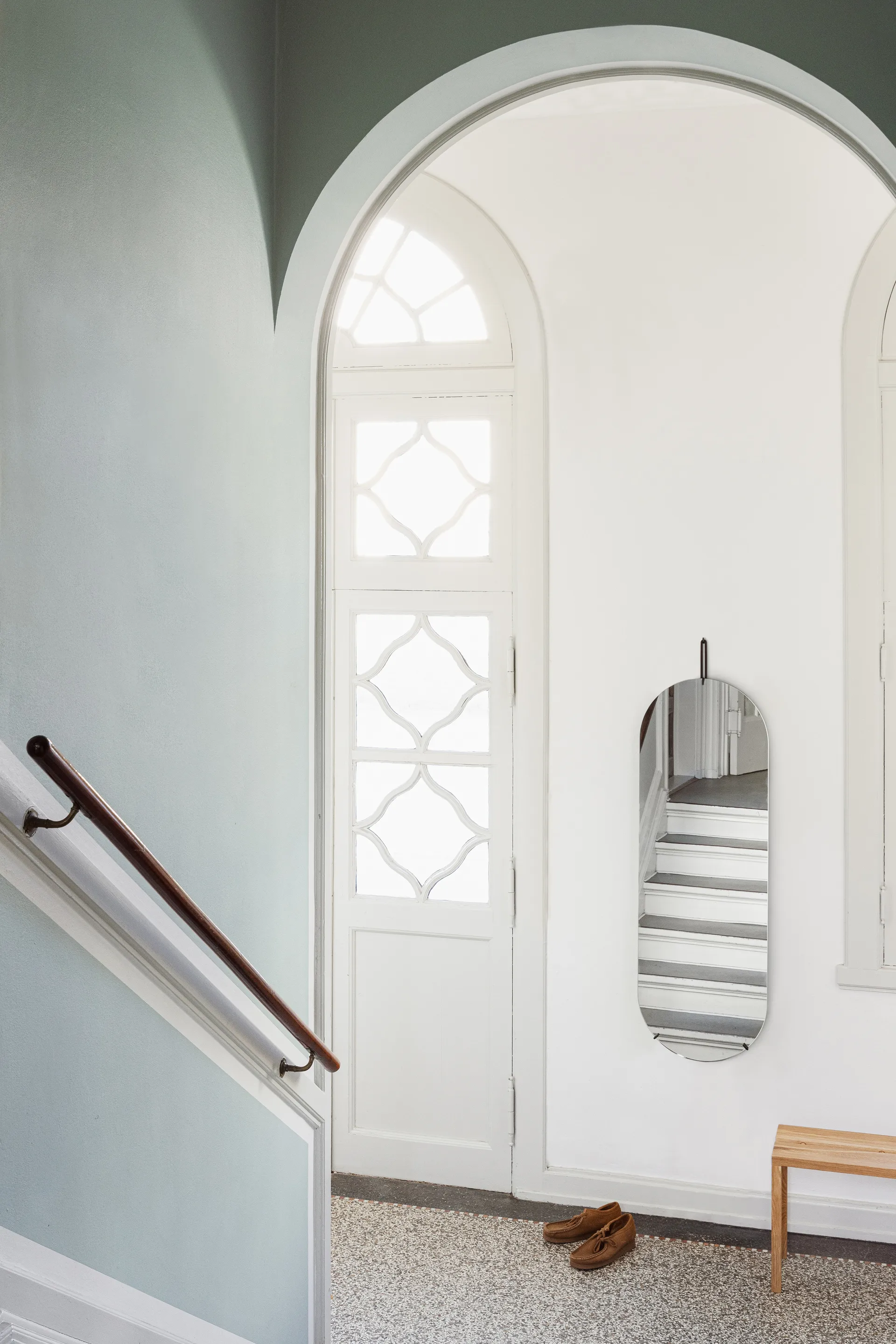 Wall mirror 40.4x146.9 cm, Black MOEBE