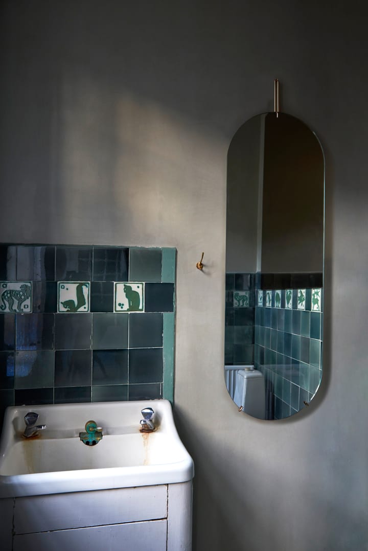 Wall mirror 40.4x146.9 cm - Brass - MOEBE