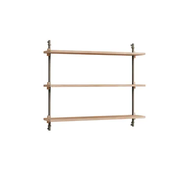 Wall Shelving wall shelf - Oak-warm grey, 92x65x17.5 cm, WS.65.1 - MOEBE