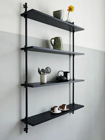 Wall Shelving wall shelf - Oak-warm grey, 92x65x17.5 cm, WS.65.1 - MOEBE
