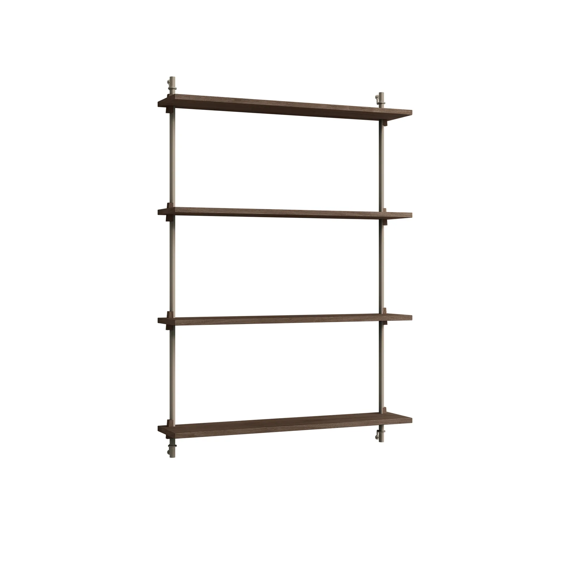 Wall Shelving wall shelf, Smoked oak-warm grey, 92x115x17.5 cm, WS.115.1 MOEBE