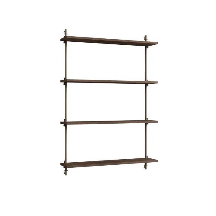 Wall Shelving wall shelf - Smoked oak-warm grey, 92x115x17.5 cm, WS.115.1 - MOEBE
