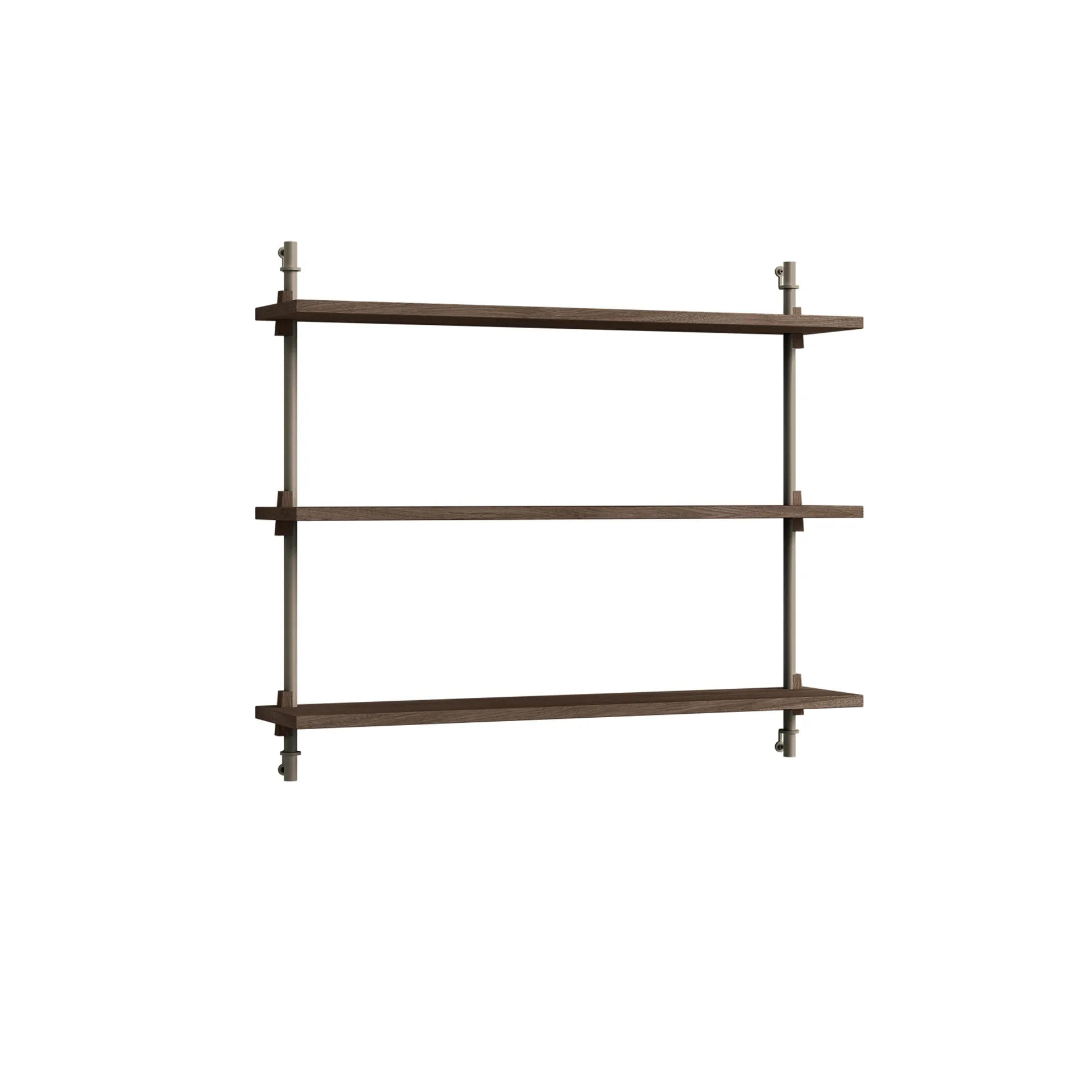 Wall Shelving wall shelf, Smoked oak-warm grey, 92x65x17.5 cm, WS.65.1 MOEBE