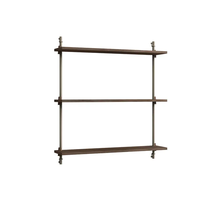 Wall Shelving wall shelf - Smoked oak-warm grey, 92x85x17.5 cm, WS.85.1 - MOEBE