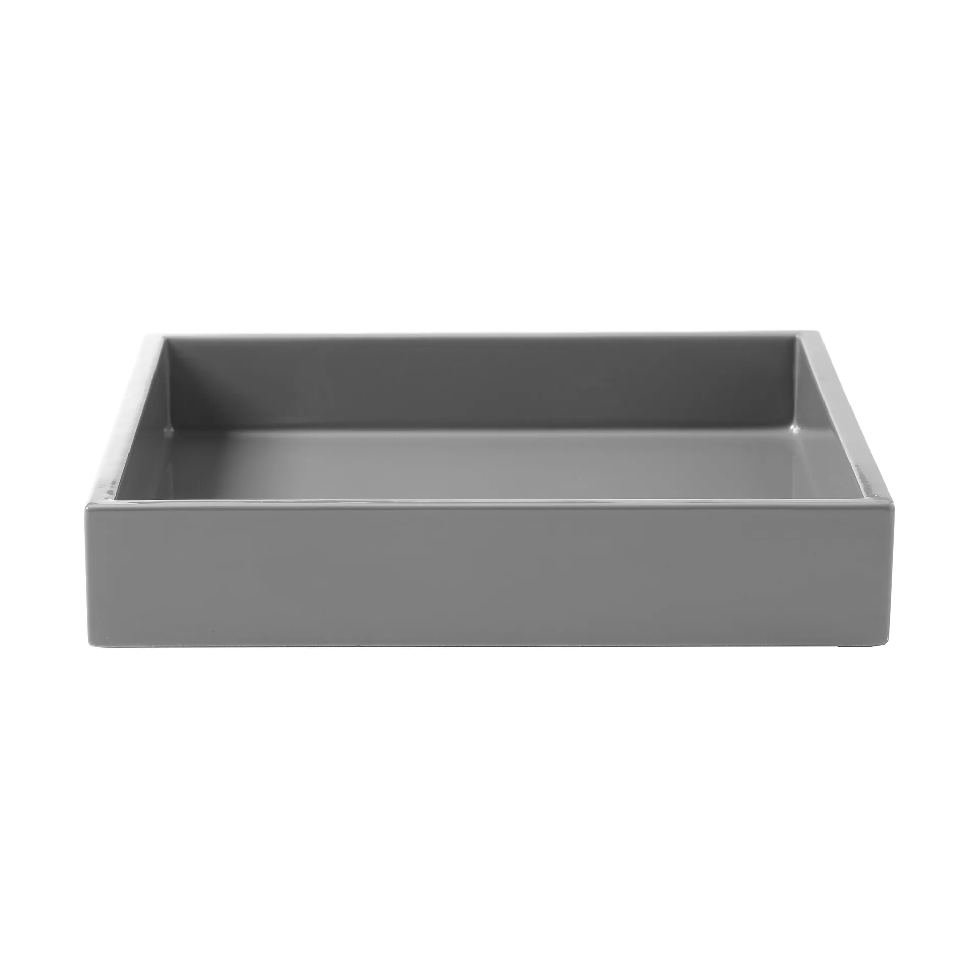 Lux lacquered decorative tray 19x19x3,5 cm, Anthracite Mojoo