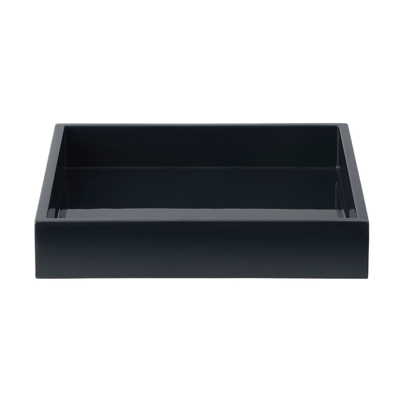 Mojoo Lux lacquered decorative tray 19x19x3,5 cm Black