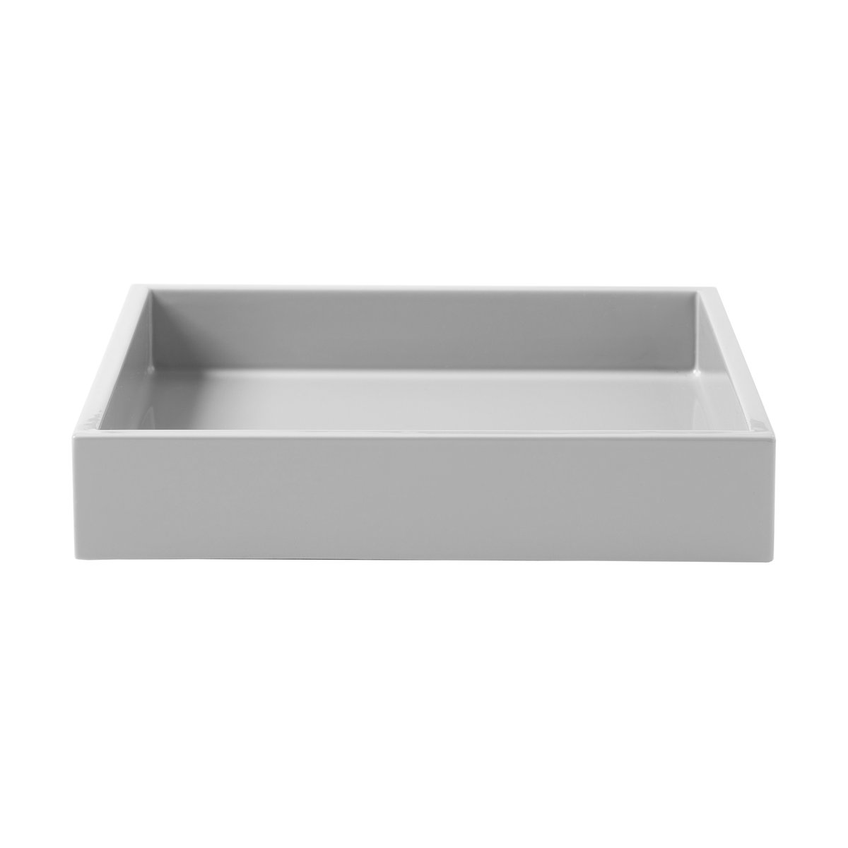 Mojoo Lux lacquered decorative tray 19x19x3,5 cm Cool grey