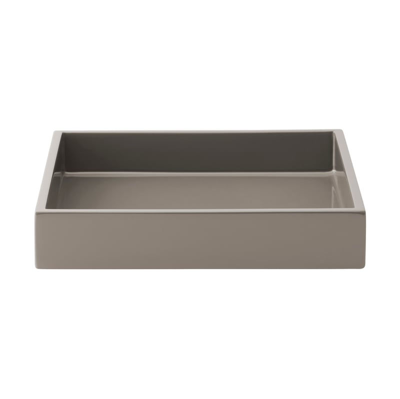 Mojoo Lux lacquered decorative tray 19x19x3,5 cm Dark grey