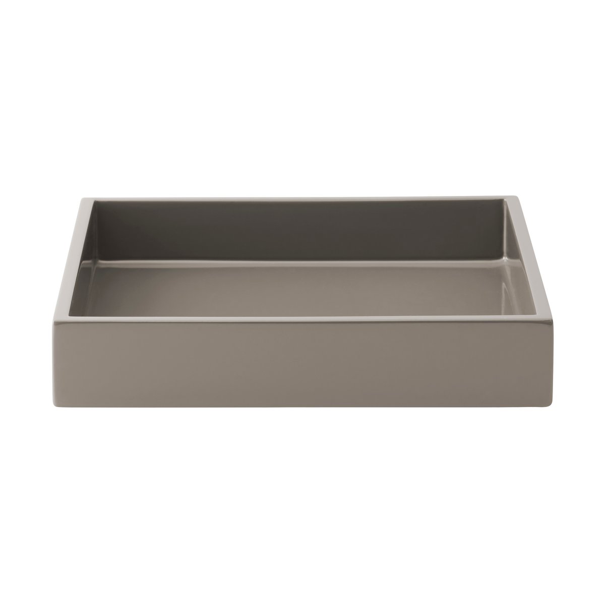 Mojoo Lux lacquered decorative tray 19x19x3,5 cm Dark grey