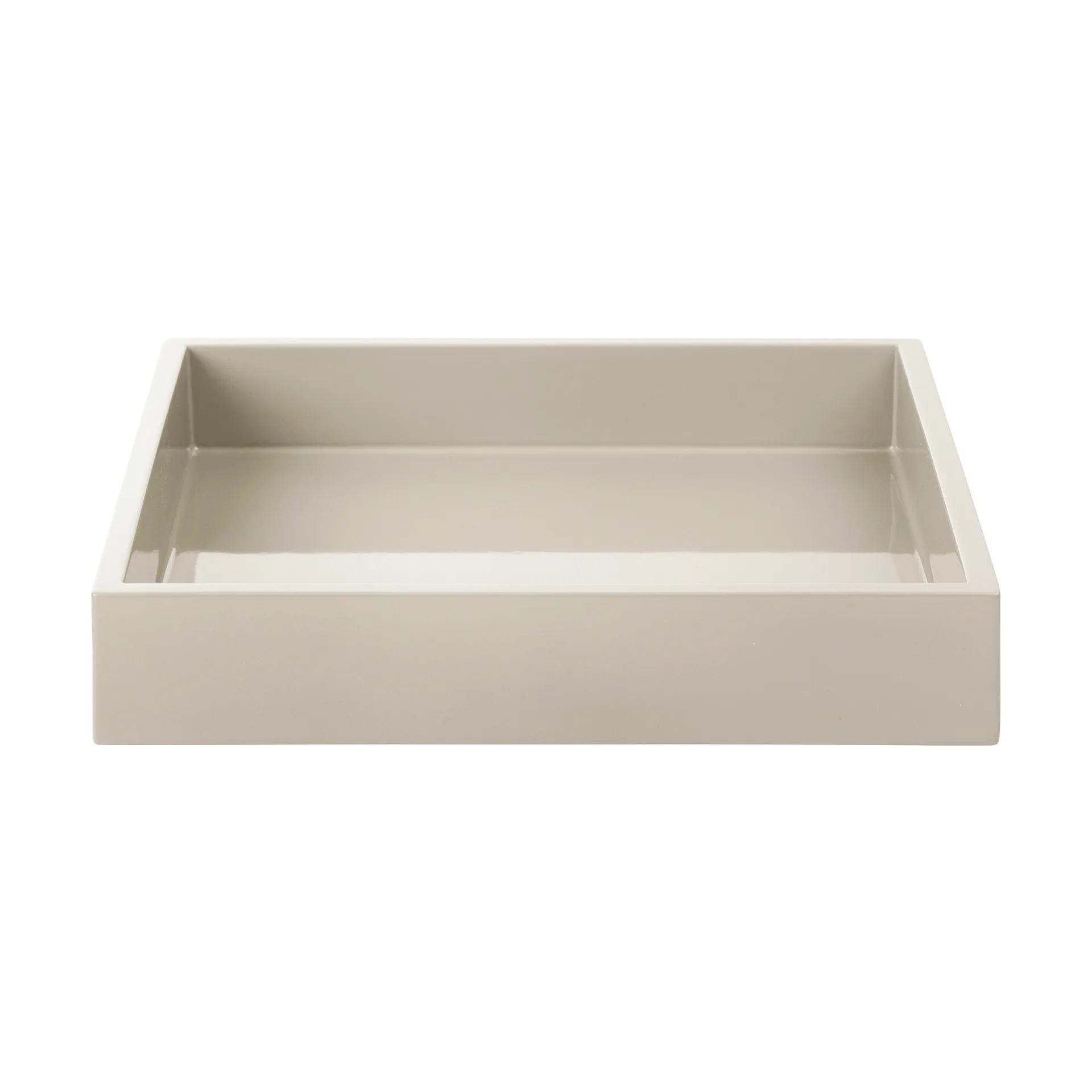 Lux lacquered decorative tray 19x19x3,5 cm, Latte Mojoo