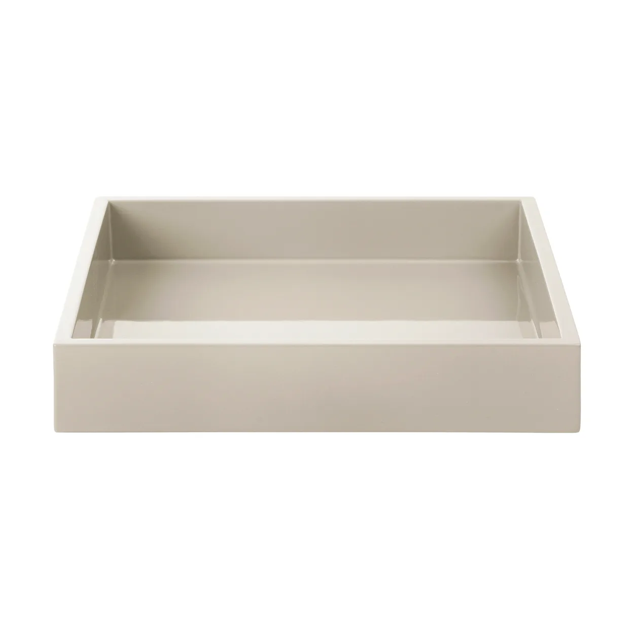 Mojoo Lux lacquered decorative tray 19x19x3,5 cm Latte