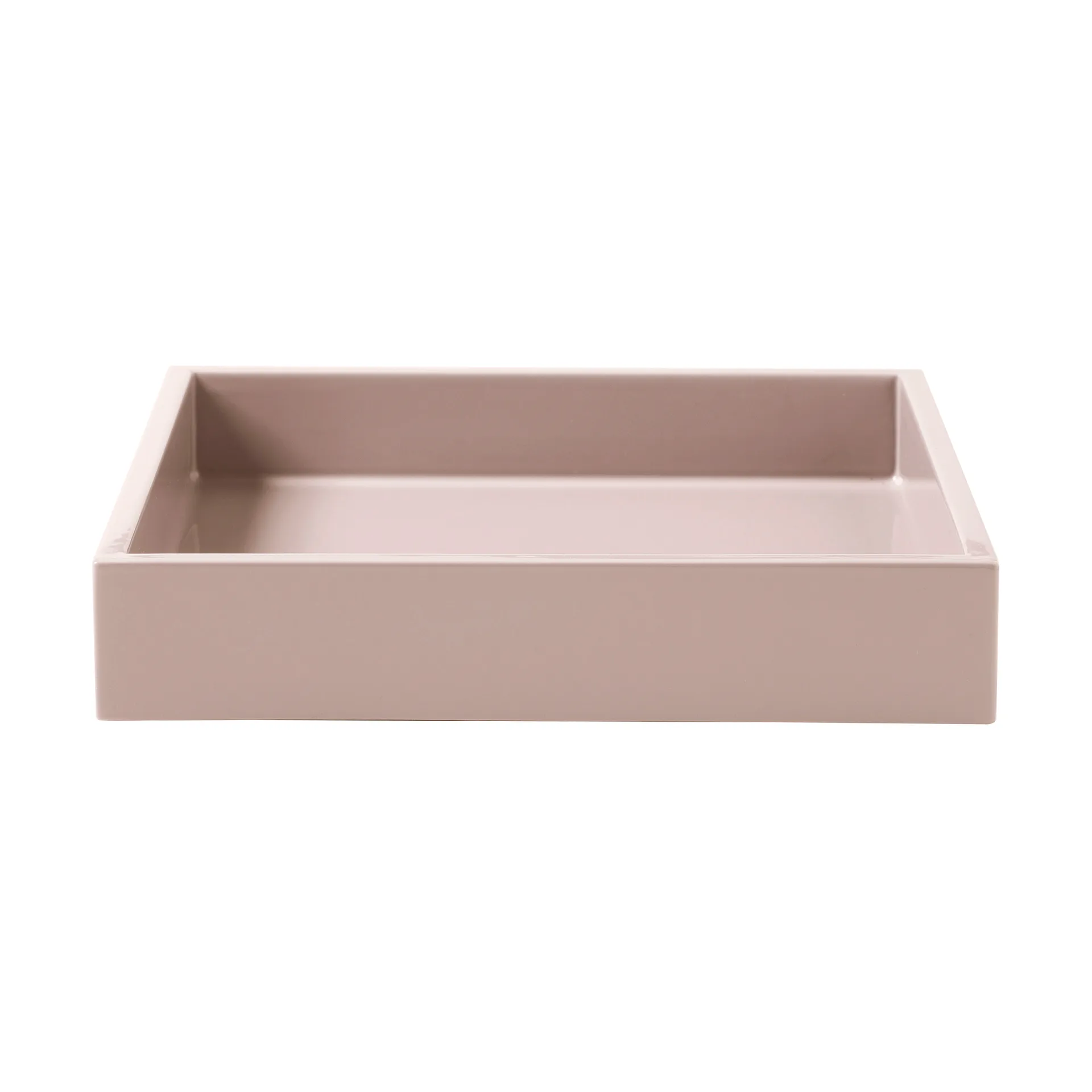Lux lacquered decorative tray 19x19x3,5 cm, Powder rose Mojoo