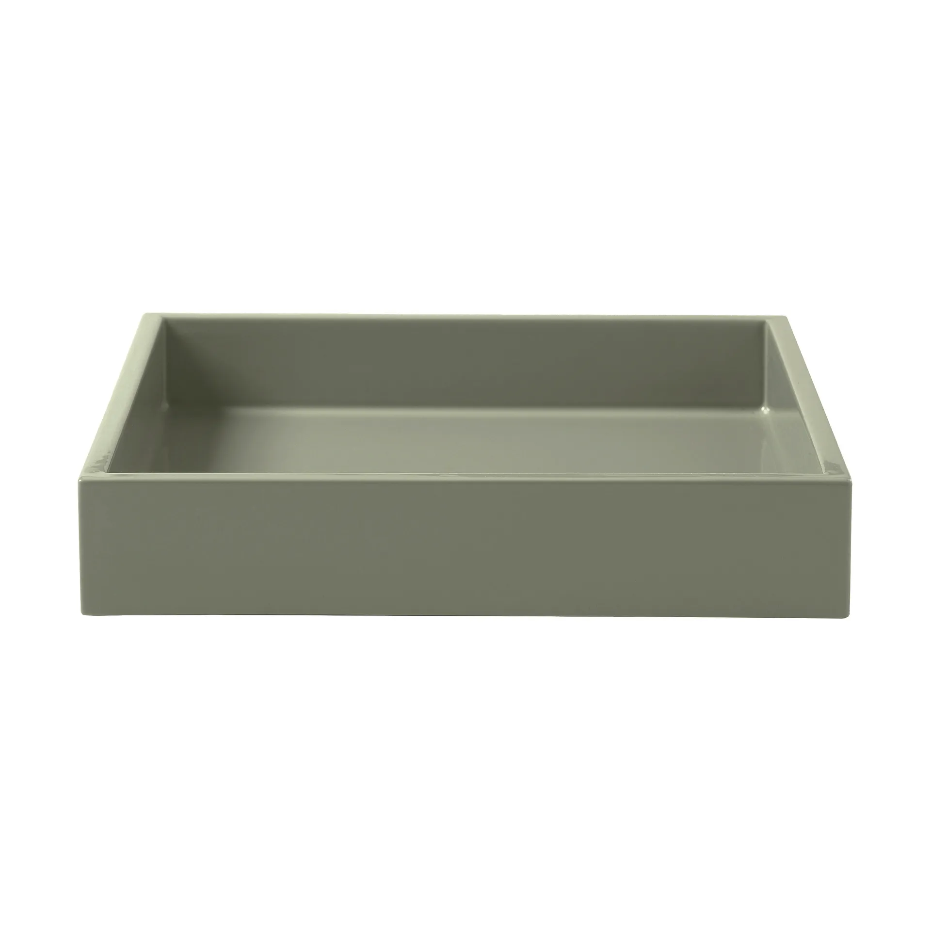 Lux lacquered decorative tray 19x19x3,5 cm, Sage Mojoo