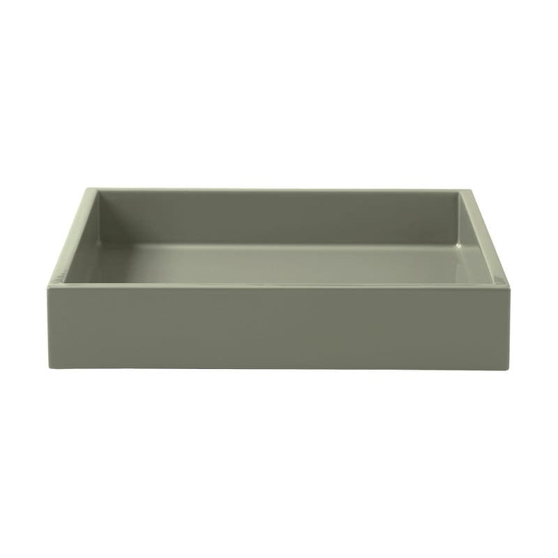 Mojoo Lux lacquered decorative tray 19x19x3,5 cm Sage