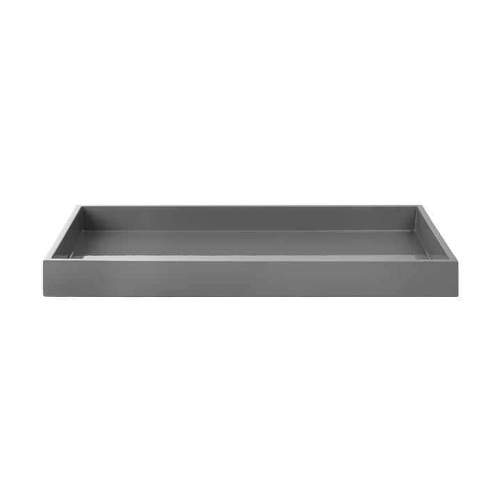 Lux lacquered decorative tray 38x19x3.5 cm - Anthracite - Mojoo