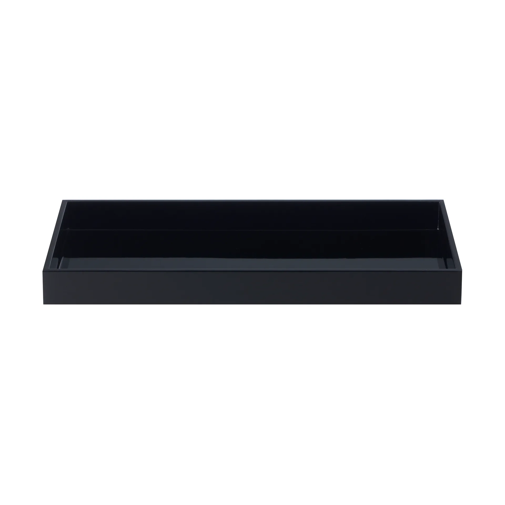 Lux lacquered decorative tray 38x19x3.5 cm, Black Mojoo