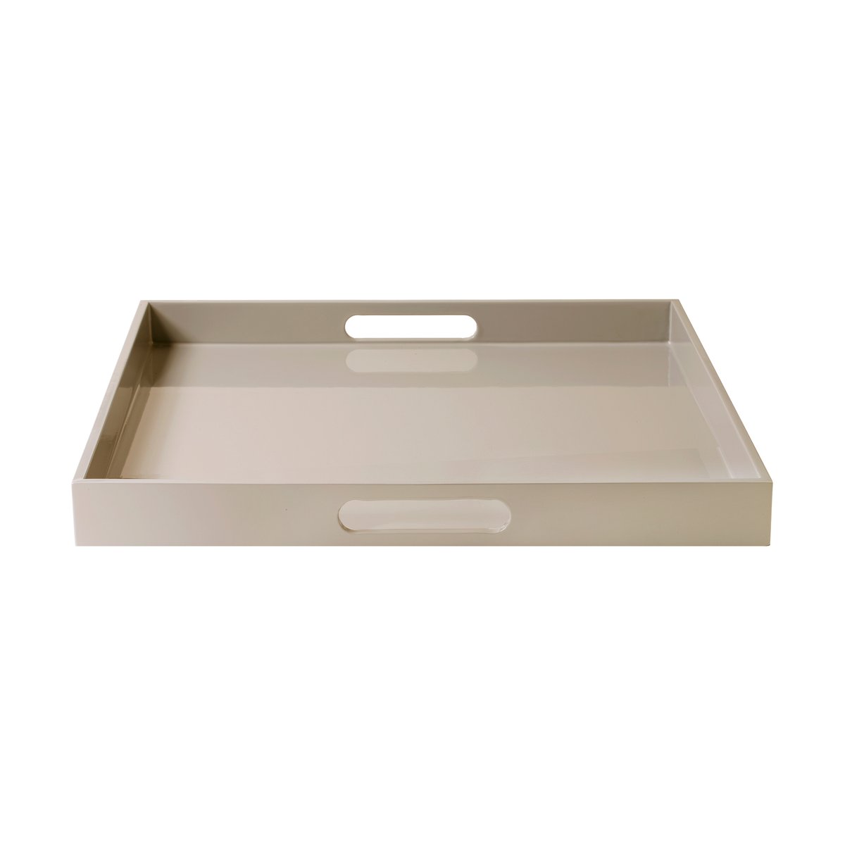Mojoo Lux lacquered serving tray 40x40x4 cm Fawn | Scandinavian Design | Trays | Grey