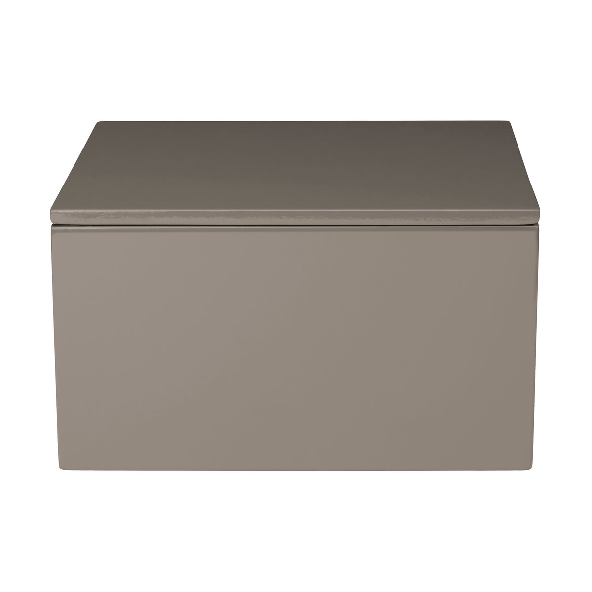 Mojoo Lux lacquered storage box 19x19x10.5 cm Dark grey