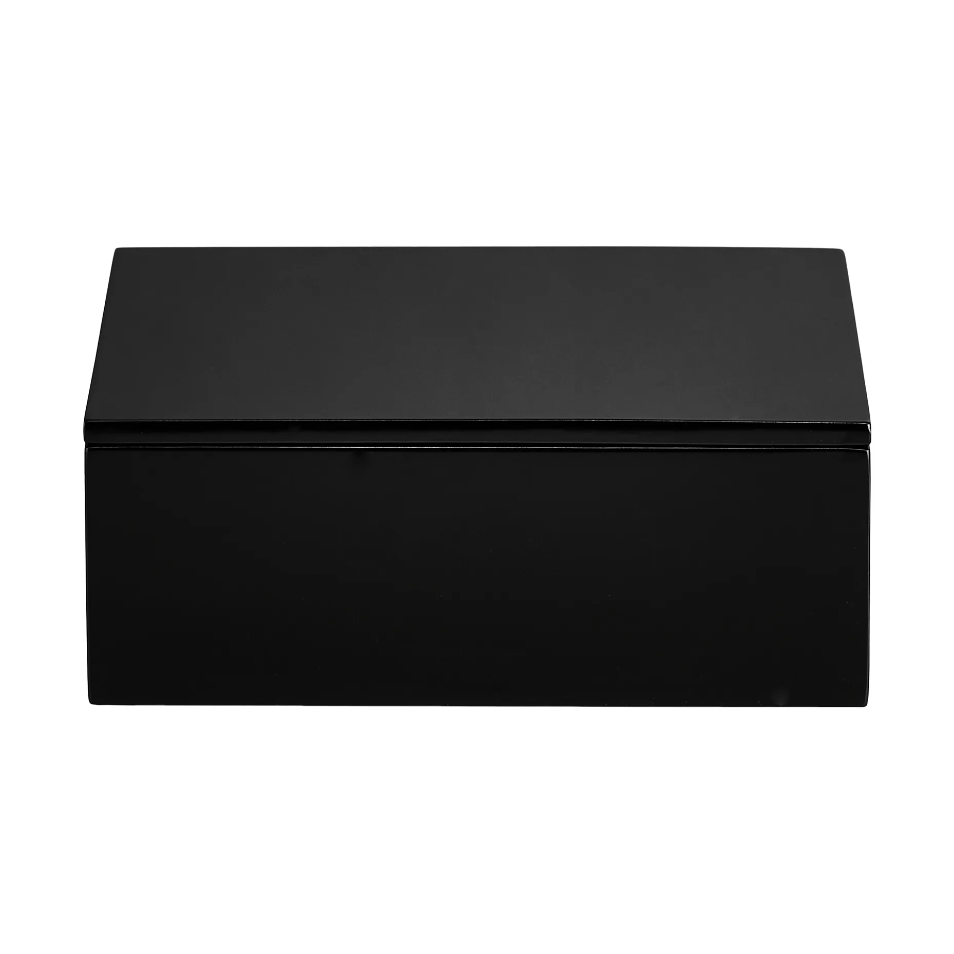 Lux lacquered storage box 19x19x7 cm, Black Mojoo