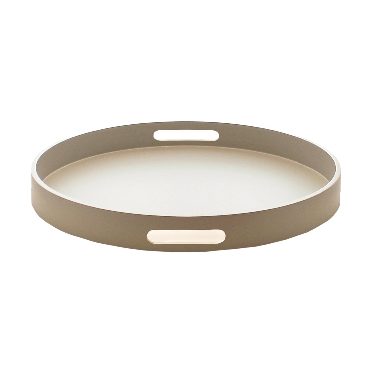 Mojoo Matte lacquered serving tray Ø40x4 cm Fawn | Scandinavian Design | Trays | Grey