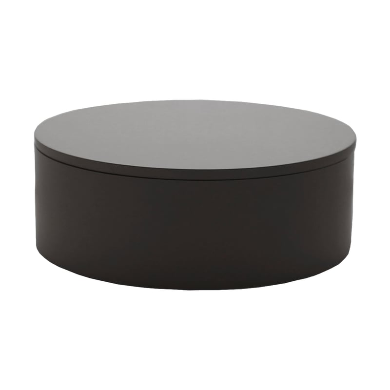 Mojoo Matte lacquered storage box Ø20x7 cm Black