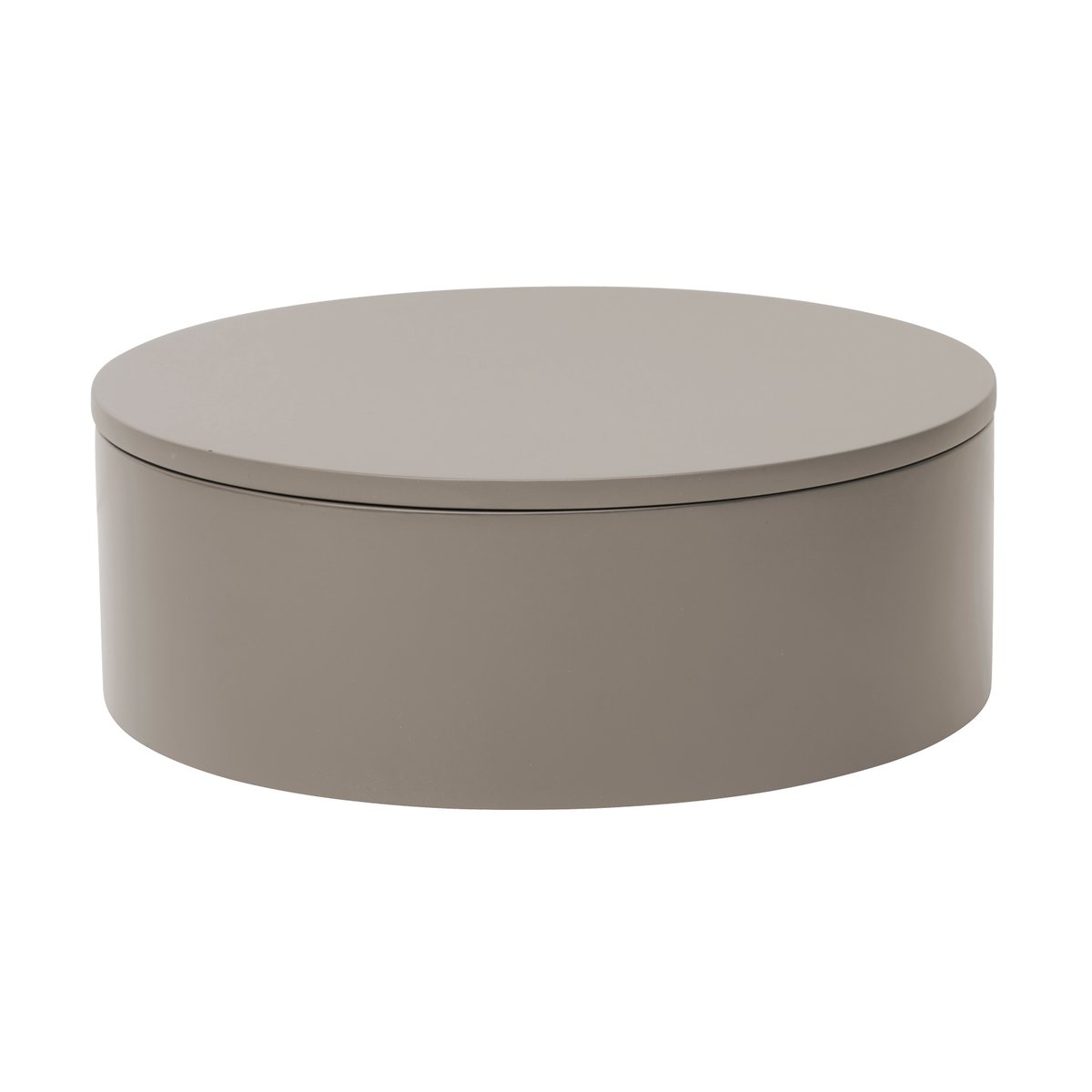 Mojoo Matte lacquered storage box Ø20x7 cm Dark grey