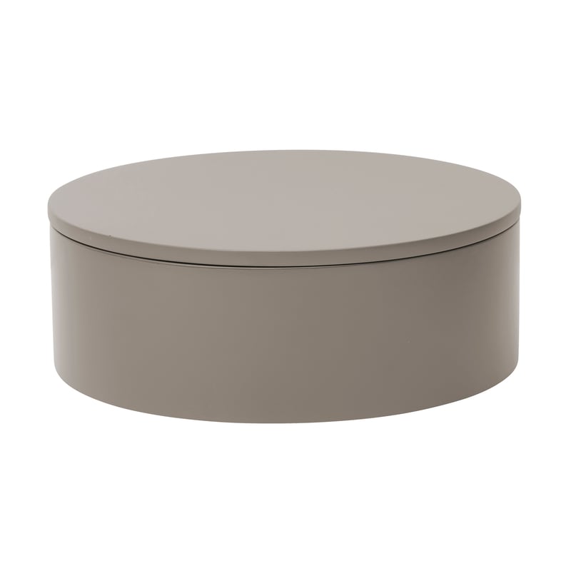 Mojoo Matte lacquered storage box Ø20x7 cm Dark grey