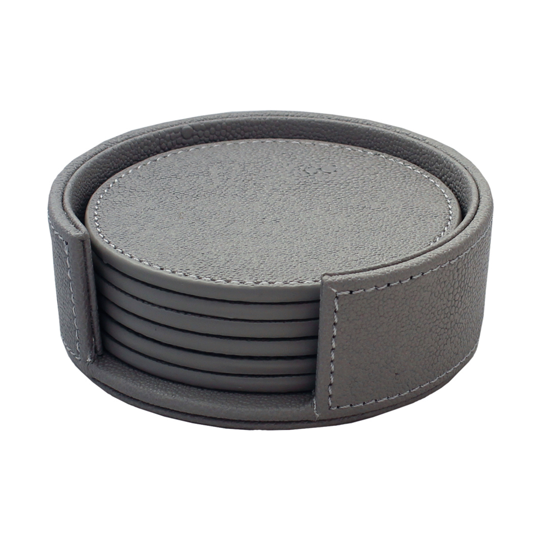 Mojoo Sting coasters o12 cm 6-pack Anthracite | Scandinavian Design | Coasters | Grey
