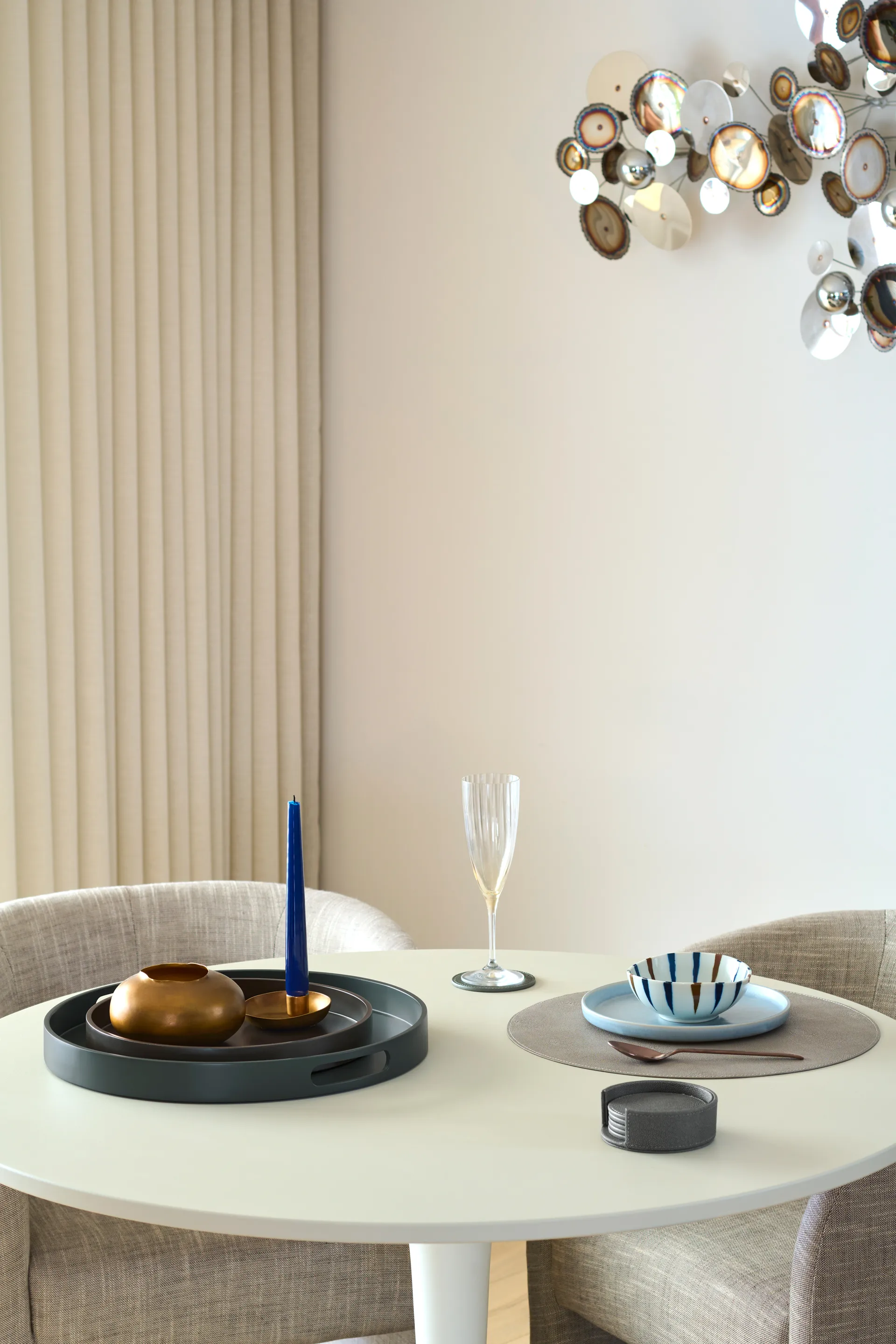 Sting coasters Ø12 cm 6-pack, Anthracite Mojoo