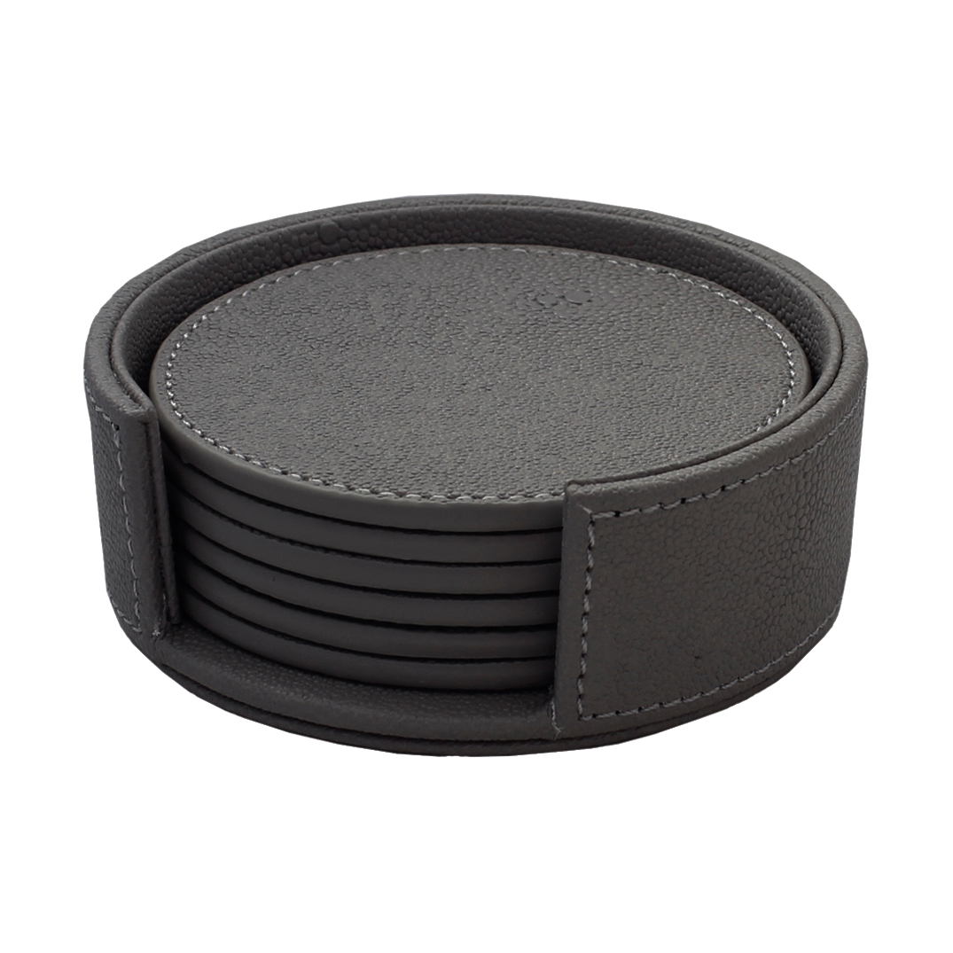 Mojoo Sting coasters Ø12 cm 6-pack Black