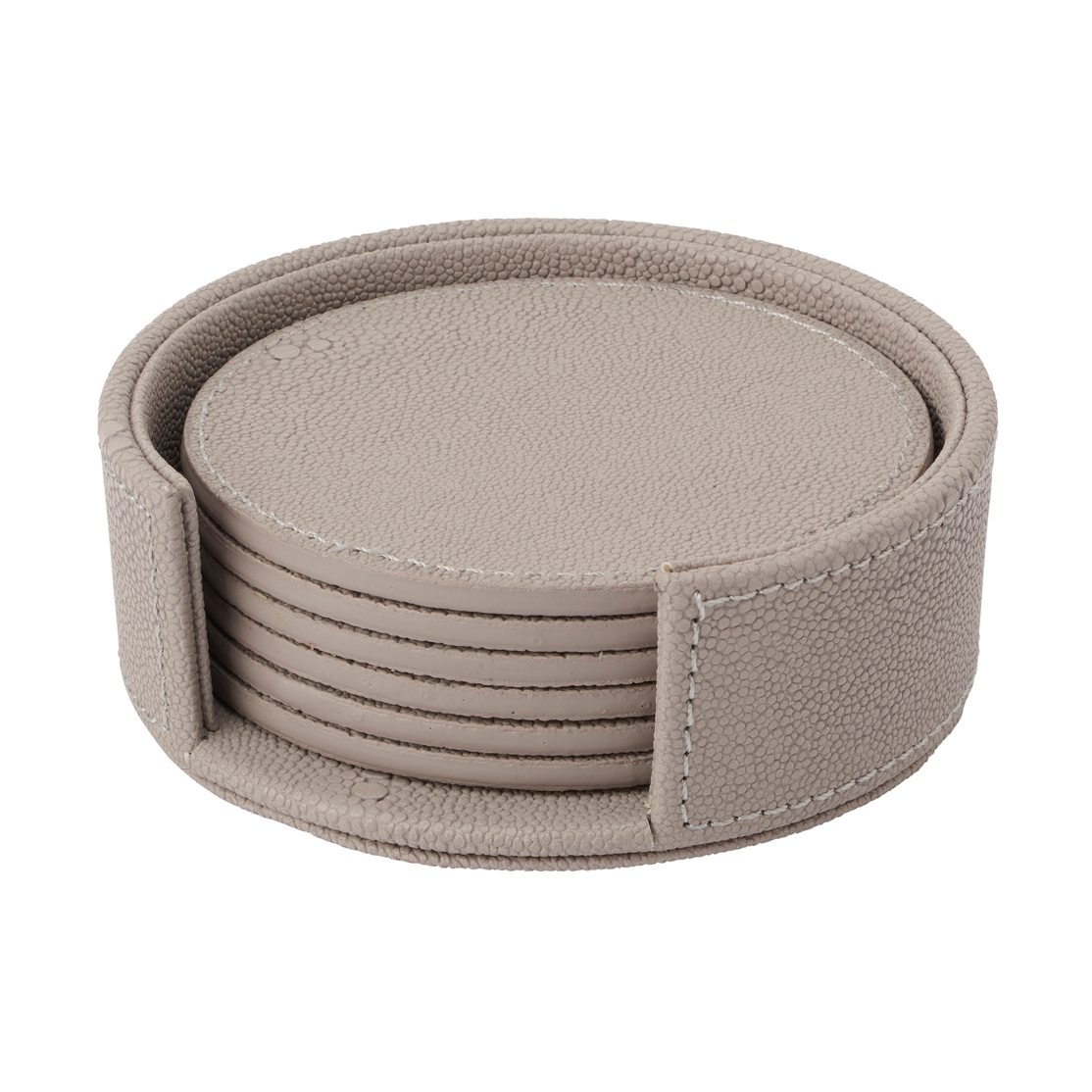 Mojoo Sting coasters Ø12 cm 6-pack Fawn | Scandinavian Design | Coasters | Grey
