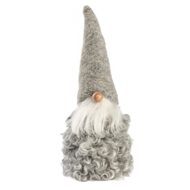 Santa wool large - grey hat with beard - Monikas Väv & Konst