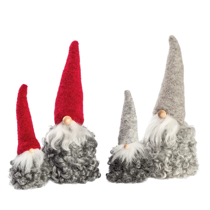 Santa wool large - grey hat with beard - Monikas Väv & Konst