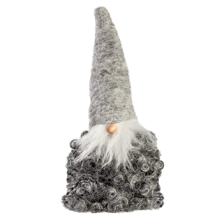 Santa wool small - grey hat with beard - Monikas Väv & Konst