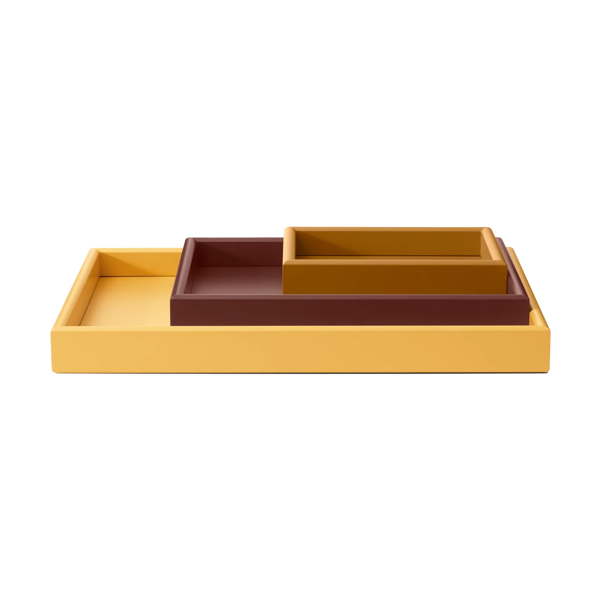 Arrange tray set 3 parts, Amber-masala-acacia Montana