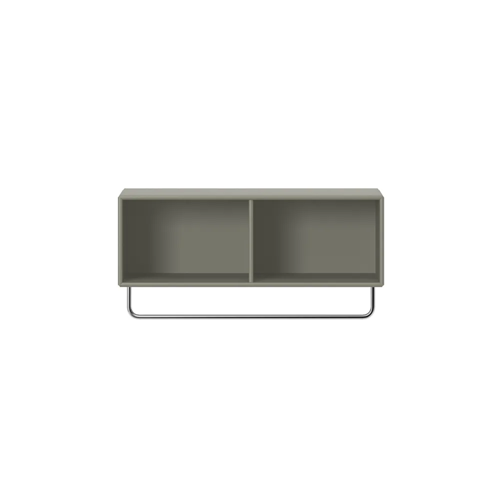 Montana COAT hat shelf with clothes rails Fennel 144, incl. suspension
