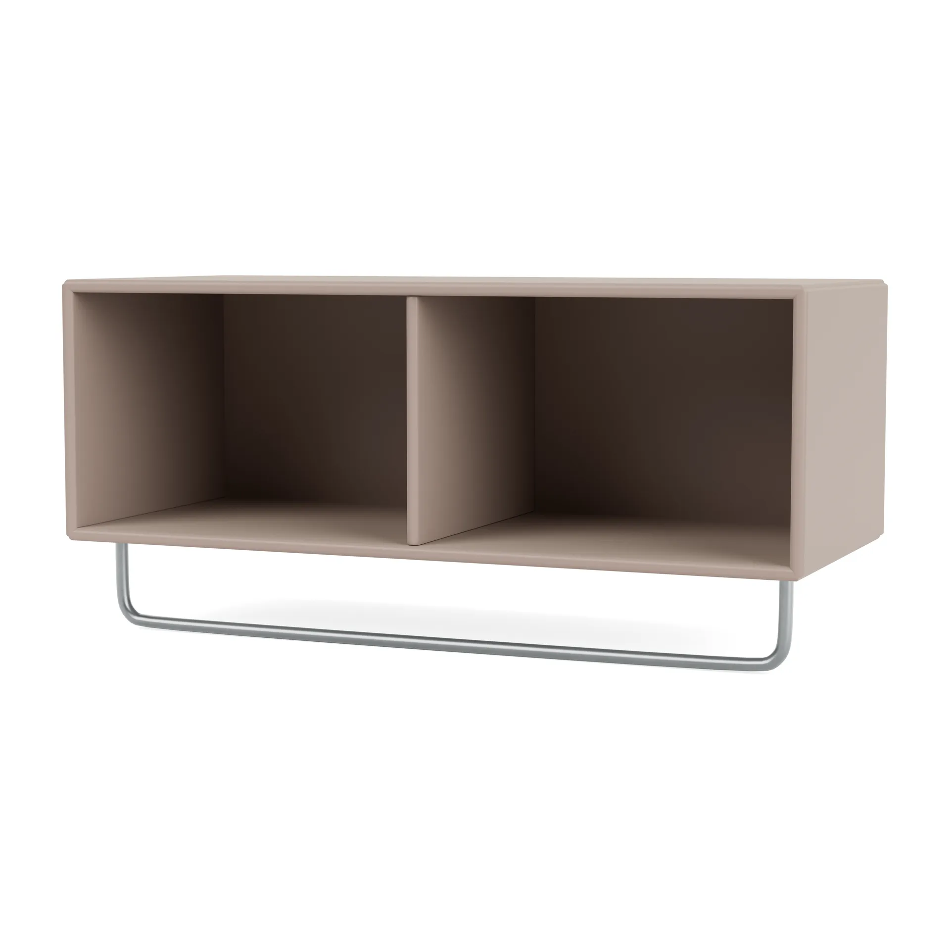 COAT hat shelf with clothes rails, Mushroom Montana