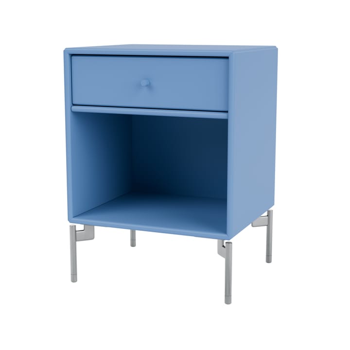 Dream bedside table - Azure 154, chrome legs - Montana