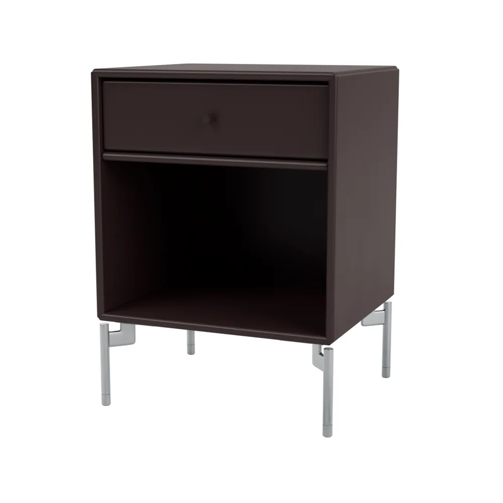 Dream bedside table, Balsamic 160, chrome legs Montana