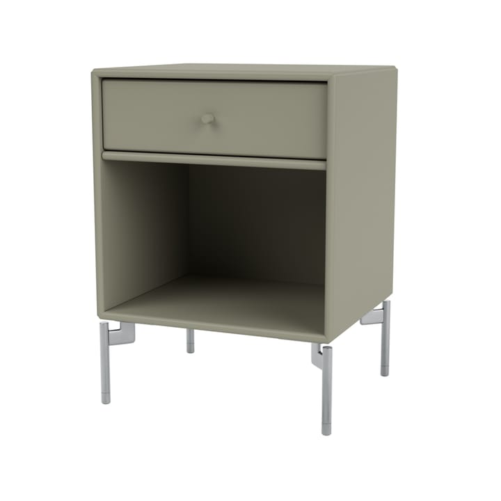 Dream bedside table - Fennel 144, chrome legs - Montana