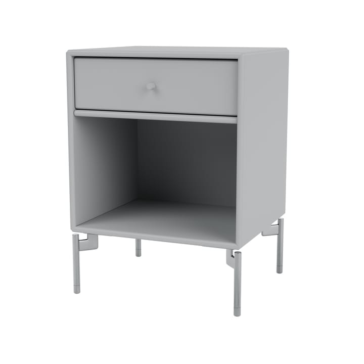 Dream bedside table - Fjord 02, chrome legs - Montana