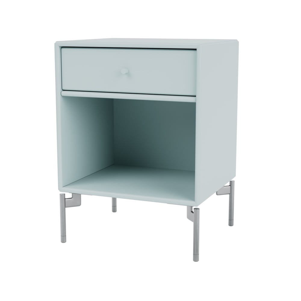 Montana Dream bedside table Flint 148, chrome legs | Scandinavian Design | Bedside tables | Blue