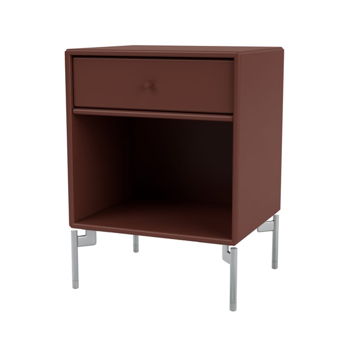 Dream bedside table - Masala 155, chrome legs - Montana