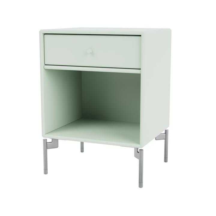 Dream bedside table - Mist 161, chrome legs - Montana