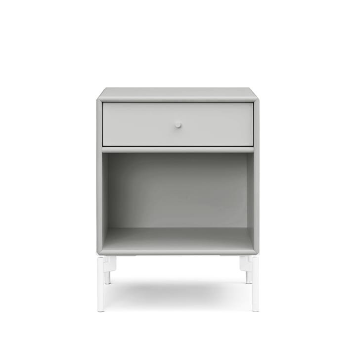 Dream bedside table - Nordic 09 with drawer, white legs - Montana