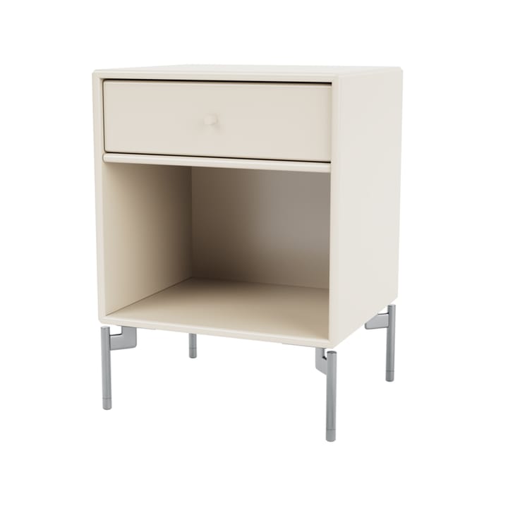 Dream bedside table - Oat 158, chrome legs - Montana