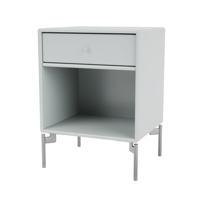 Dream bedside table - Oyster 156, chrome legs - Montana