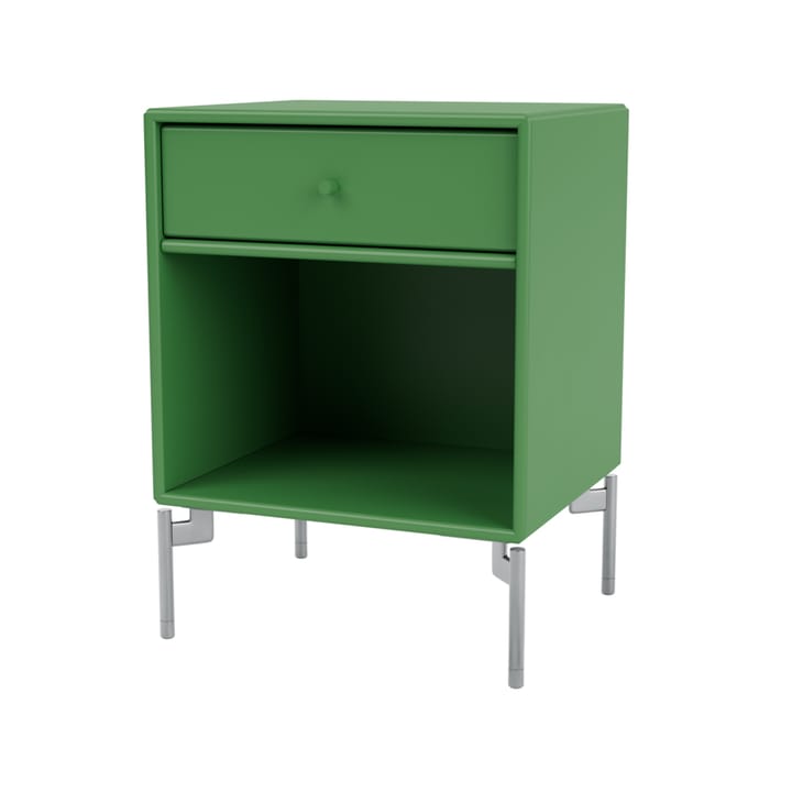 Dream bedside table - Parsley 152, chrome legs - Montana