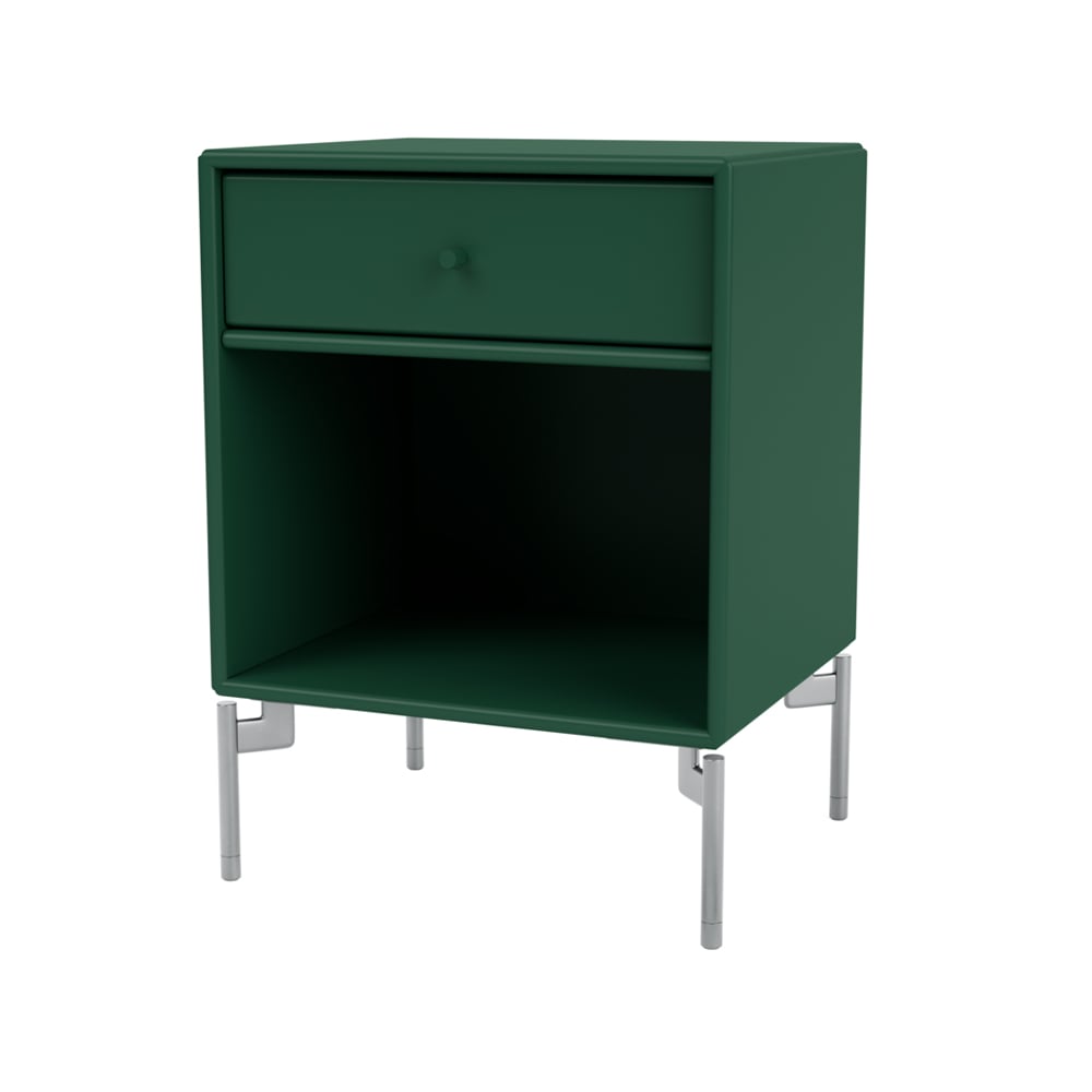 Montana Dream bedside table Pine 136, chrome legs | Scandinavian Design | Bedside tables | Green