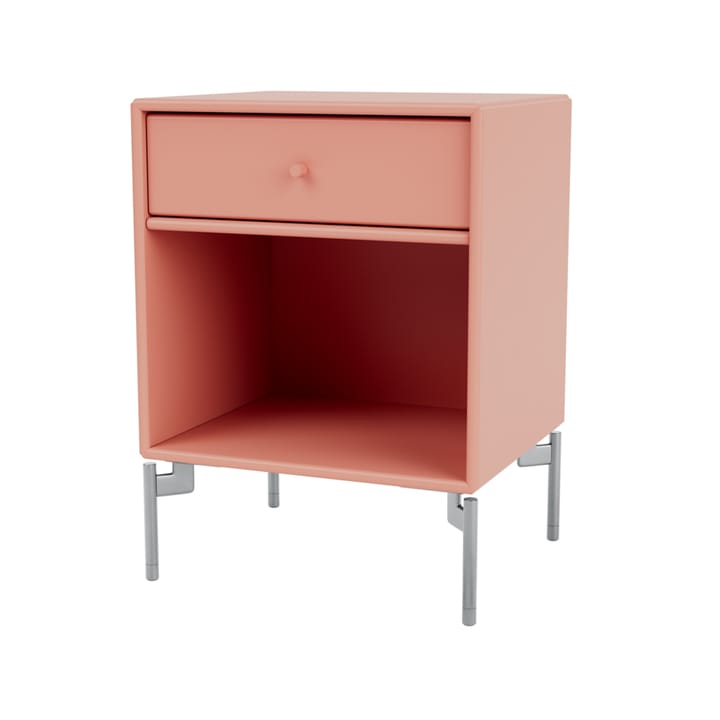 Dream bedside table - Rhubarb 151, chrome legs - Montana